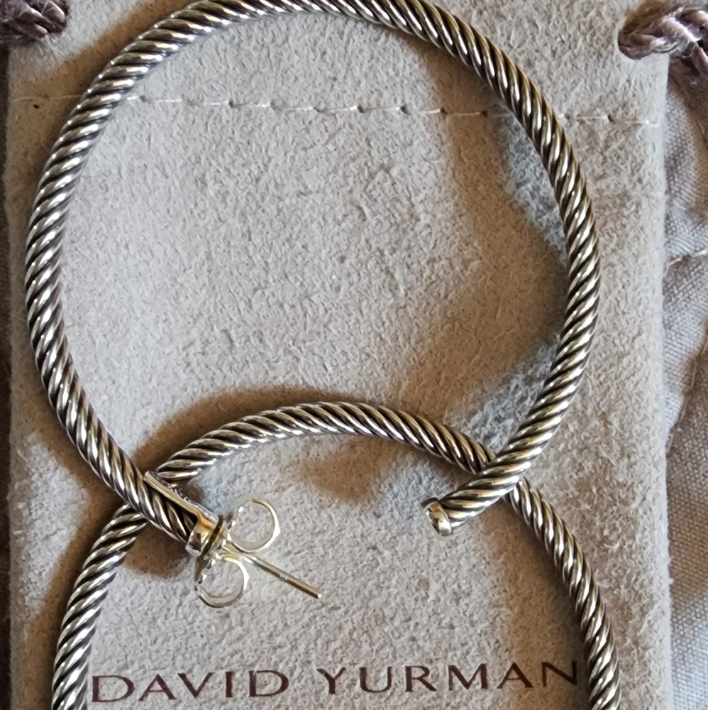 David Yurman 2 inch Hoop Earrings